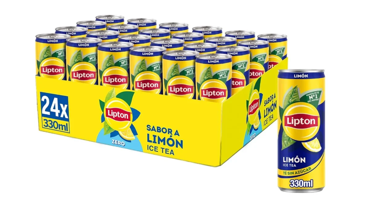 Pack de 24 latas de té Lipton Limón de 330 ml por sólo 12€ (-41%) ¡0,50€ la lata!