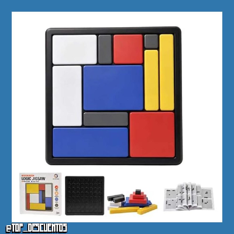 Juego de Rompecabezas Lógicos – 5 Niveles de Dificultad y 88 Retos – Juego de Lógica Portátil con Retos Progresivos para Adultos y Niños