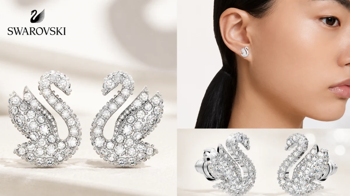 Transforma tu look con los icónicos pendientes Swarovski Swan por sólo 75,09€ con envío gratis (-37%)