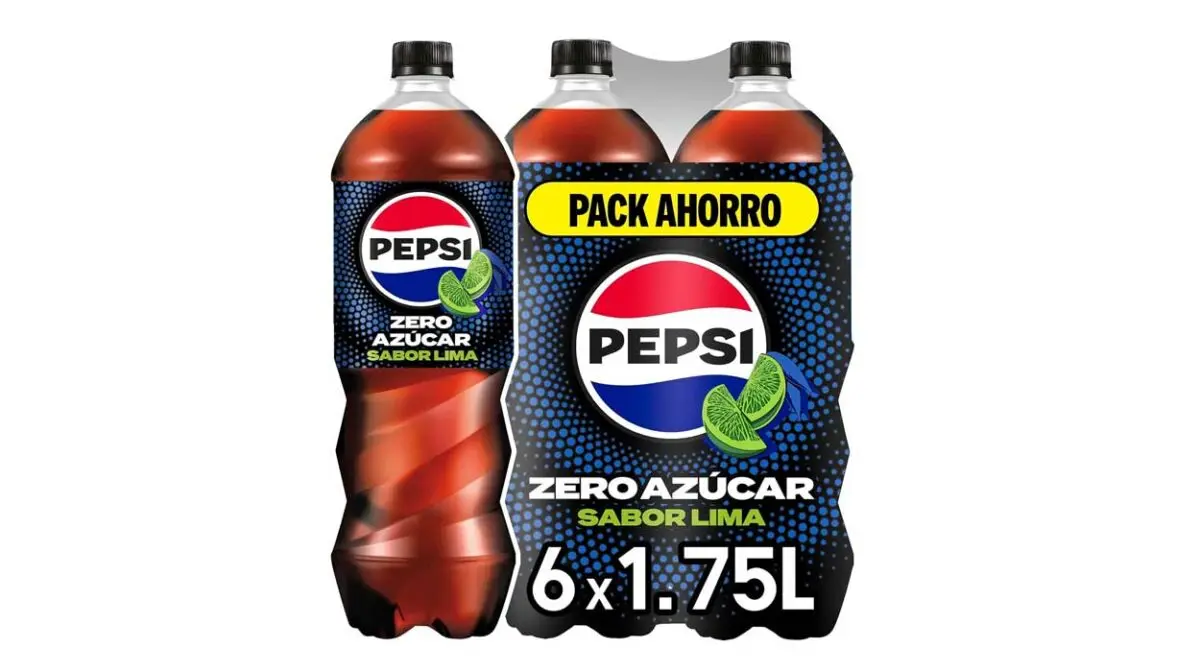 Pack x6 botellas Pepsi Zero Lima de 1,75 L por sólo 6€ (-41%) ¡A 1€ cada una!