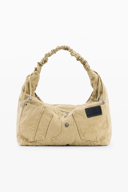 Desigual, Bolso denim grande, Mujer, Algodon, MarróN, U