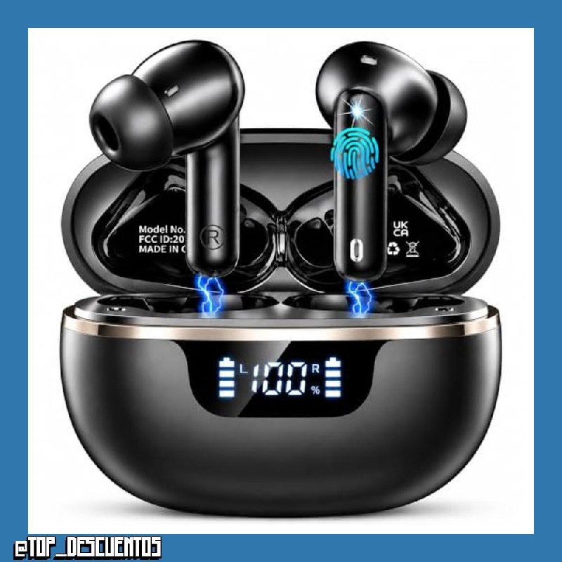 Auriculares Inalambricos Bluetooth 5.4 HiFi Estéreo, 48H Cascos Bluetooth
