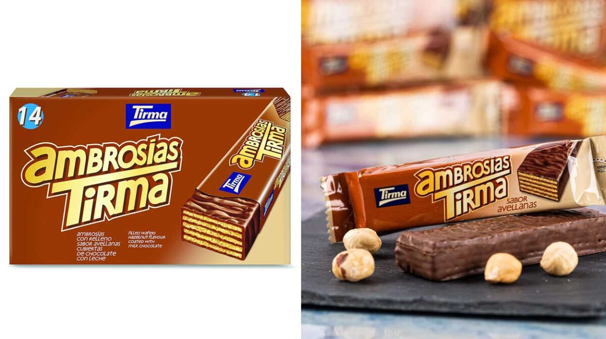 28 barritas de barquillo Ambrosías Tirma con crema de avellanas por sólo 6,81€ (-20%) ¡Top ventas!