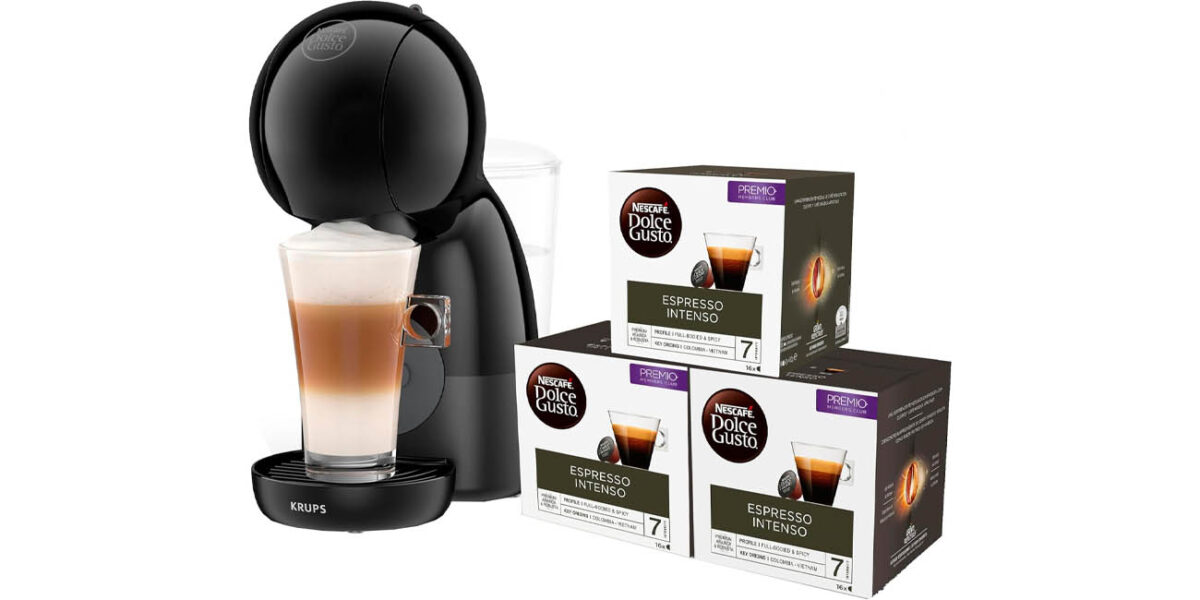 Pack Cafetera Krups Piccolo XS + 48 cápsulas Dolce Gusto por sólo 54€ con envío gratis (-36%)