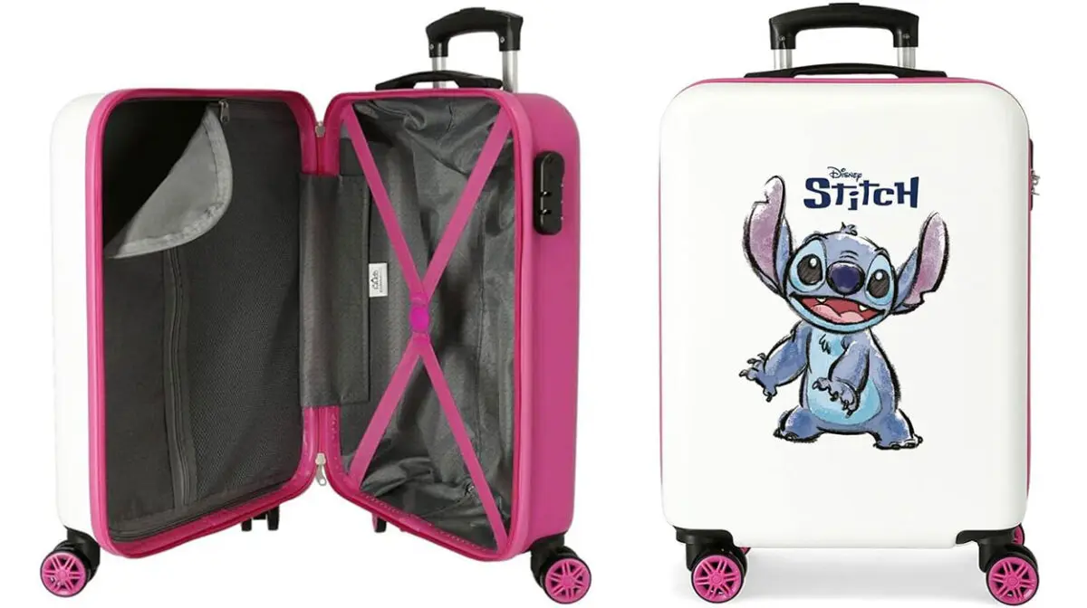 Maleta de cabina rígida Disney Stitch con ruedas de 35 litros por sólo 52,03€ con envío gratis (-39%)