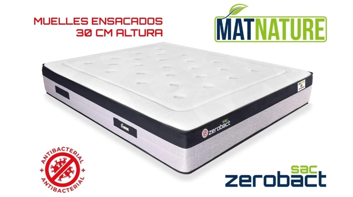 Sueño reparador con el colchón Matnature Zerobact Sac: firmeza, adaptabilidad y tejido antibacterial por sólo 158,36€ (-21%)