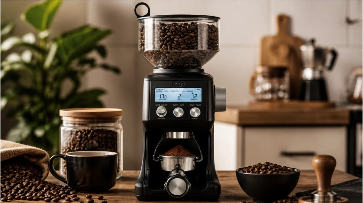 Café perfecto con Sage Smart Grinder Pro: 60 tipos de molido y pantalla LCD por sólo 179€ (31% de descuento)
