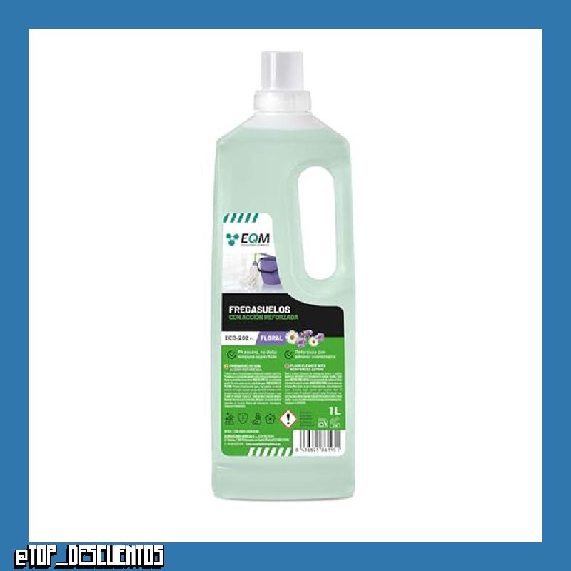 EQM ECO-202 Fregasuelos Acción Reforzada, Aroma Floral, 1L