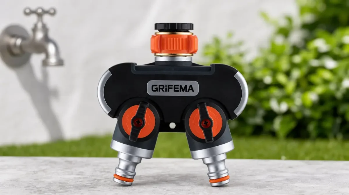 Distribuidor de manguera o grifo de 2 vías Grifema con adaptador de caudal por sólo 9€ (-24%)