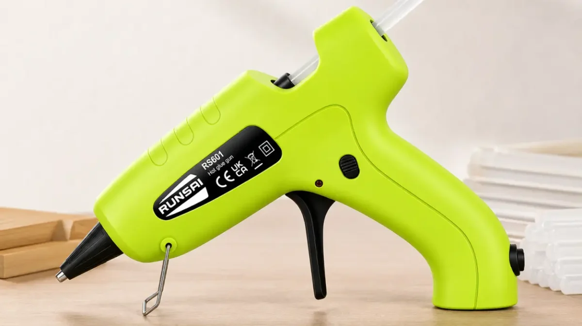Pistola de silicona caliente RUNSAI antigoteo con 30 barras de pegamento de 7 mm por sólo 9,77€ (-42%)