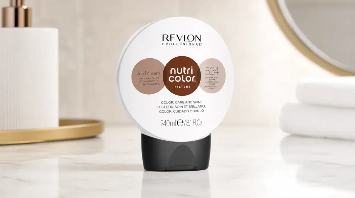 Mascarilla de coloración temporal Revlon Nutri Color Filters 100 ml para un castaño perlado cobrizo por sólo 4,33€ (-57%)