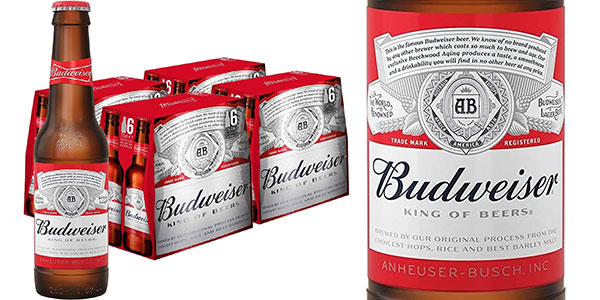 Pack de 24 botellas de cerveza Budweiser de 25 cl por sólo 14,99€ (-20%) ¡0,62€ la unidad!