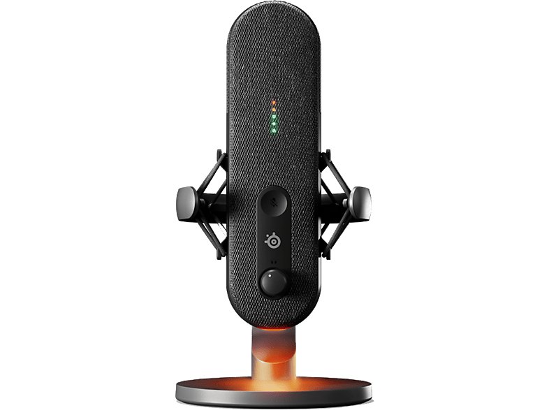 SteelSeries - Micrófono Alias, USB-C, Cancelación de Ruido, RGB Ambiental, Negro