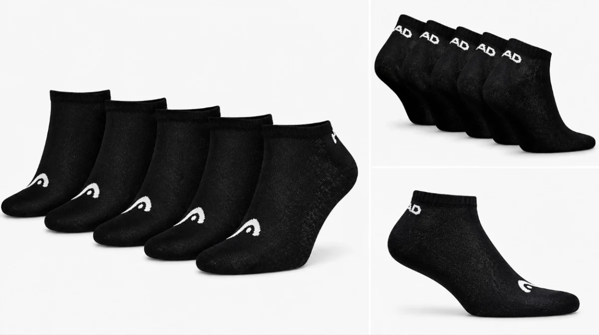 Pack de 5 pares de calcetines tobilleros HEAD All Sports: algodón suave y costura plana por sólo 8,41€ (-51%) ¡1,68€ el par!