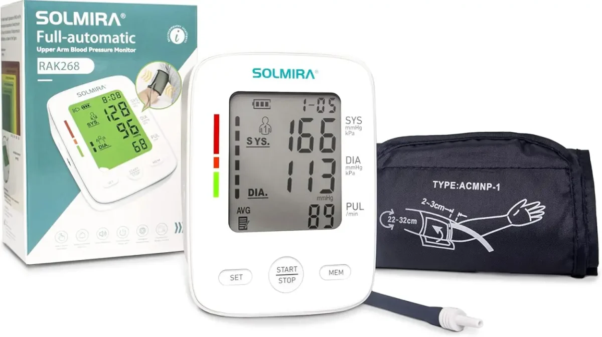Tensiómetro de brazo digital Solmira CK-A139 con memoria para 2 usuarios por sólo 11,93€ con cupón (-20%)