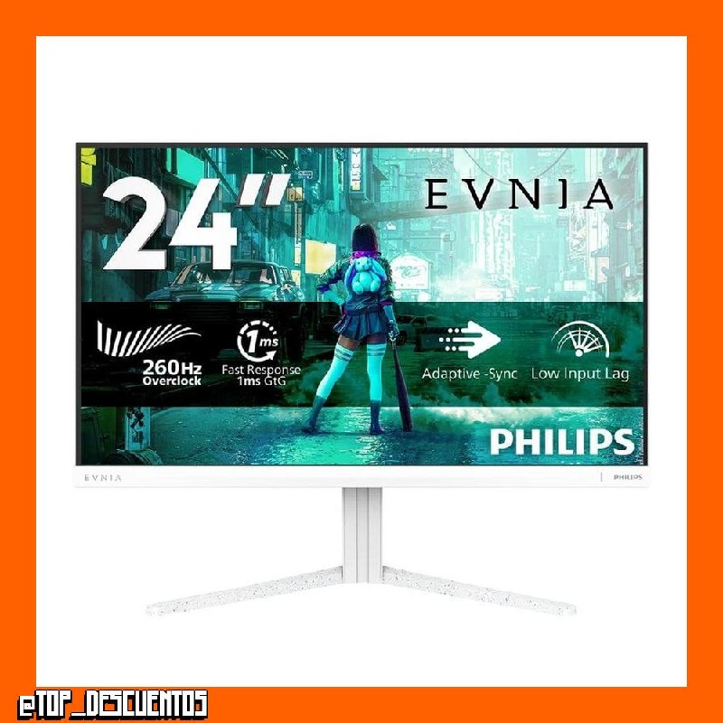 Monitor Philips 24M2N3201P/00 24" Full HD 260Hz Fast IPS HDR SmartMBR 0,3ms Regulable en Altura