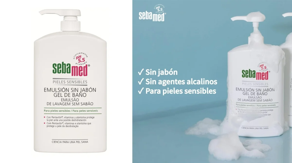 Gel de baño Sebamed sin jabón para piel normal y sensible de 1L por sólo 10,05€ (35% de descuento)