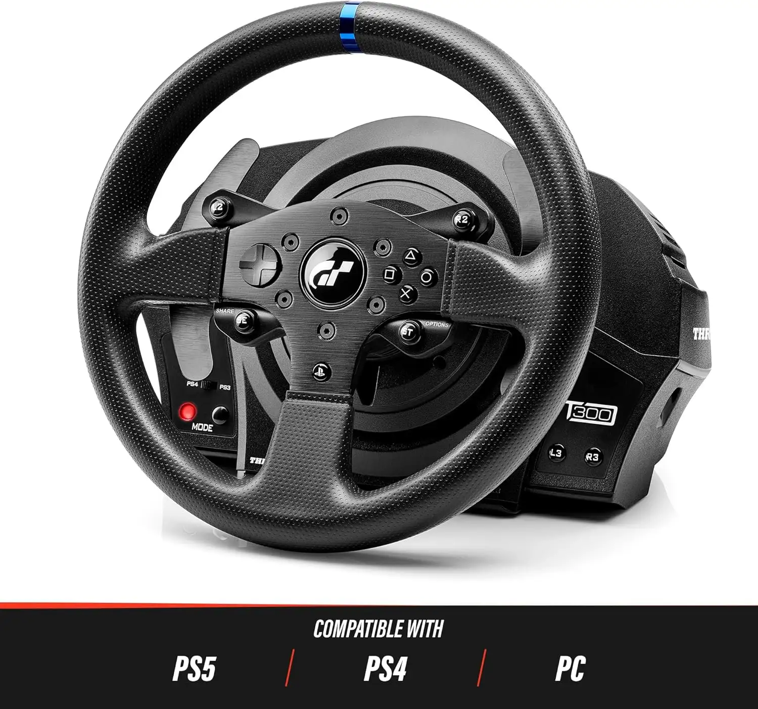 Thrustmaster T300RS GT Edition – Volante de Carreras Con Cable y Force Feedback 1080° por 299,99€ en Amazon