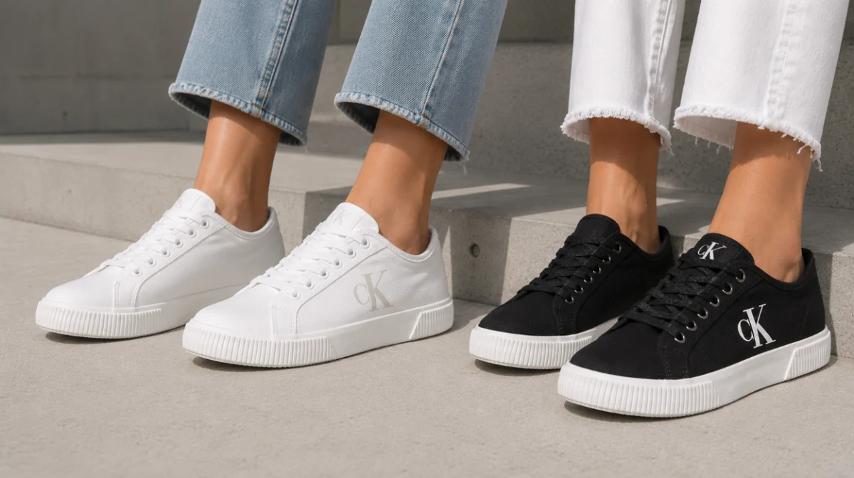 Minimalismo al mejor precio con estas zapatillas de lona Calvin Klein para mujer por sólo 38,95€ (-45%)