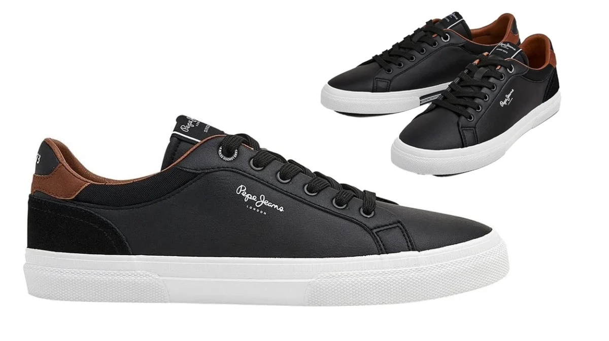 Elegantísimas y van con todo: Llévate estas zapatillas Pepe Jeans Kenton en color negro con un descuentazo (-52%)