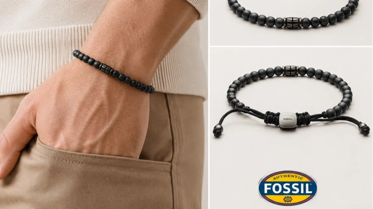 Complementa tu look con la pulsera Fossil Vintage Casual para hombre por sólo 22,80€ (42% de descuento)