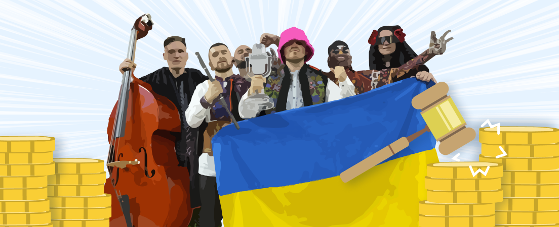 Eurovision winnaar veilt trofee aan crypto-groep om Oekraïne te steunen