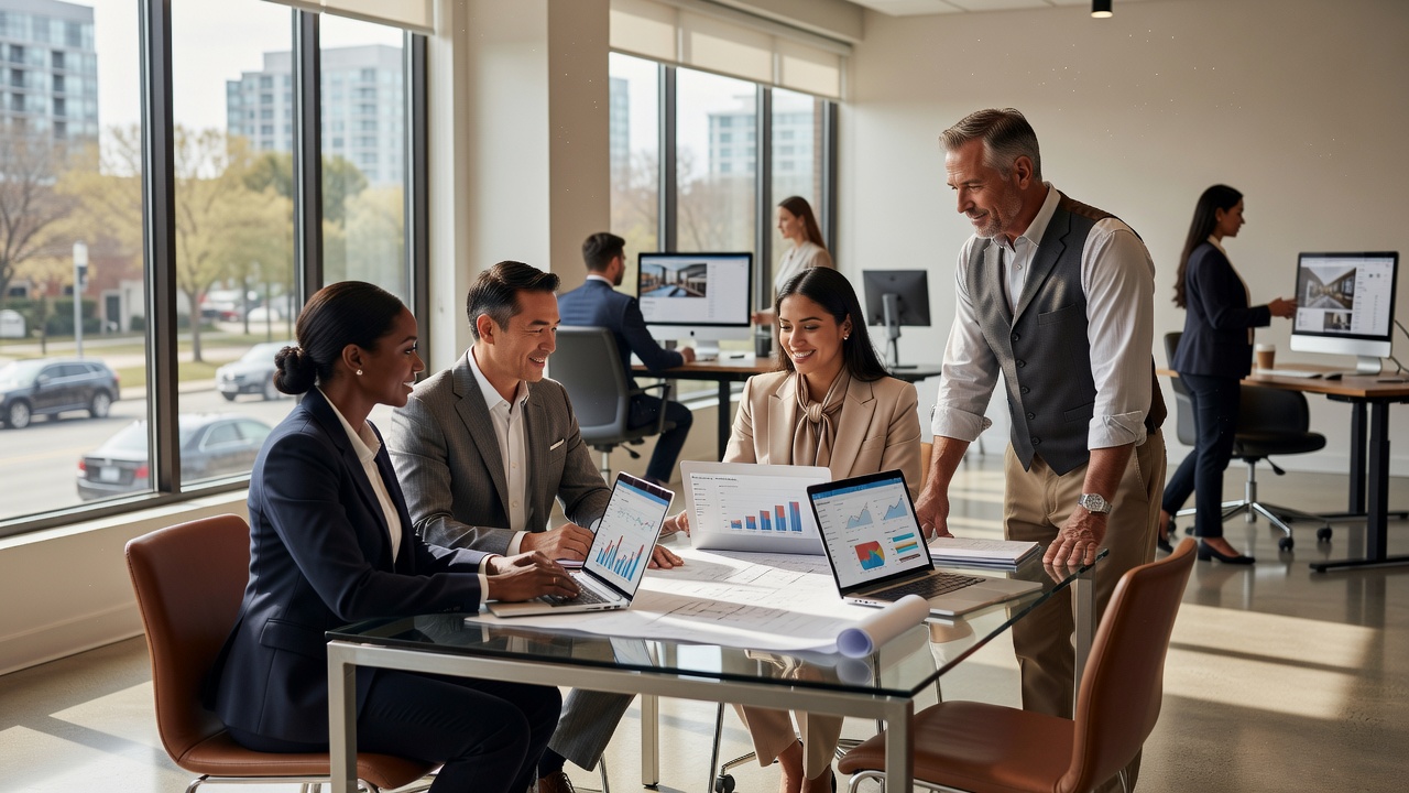 Editorial image illustrating Building a Scalable Real Estate Practice: How Support and Technology Complement a 100% Commission Model