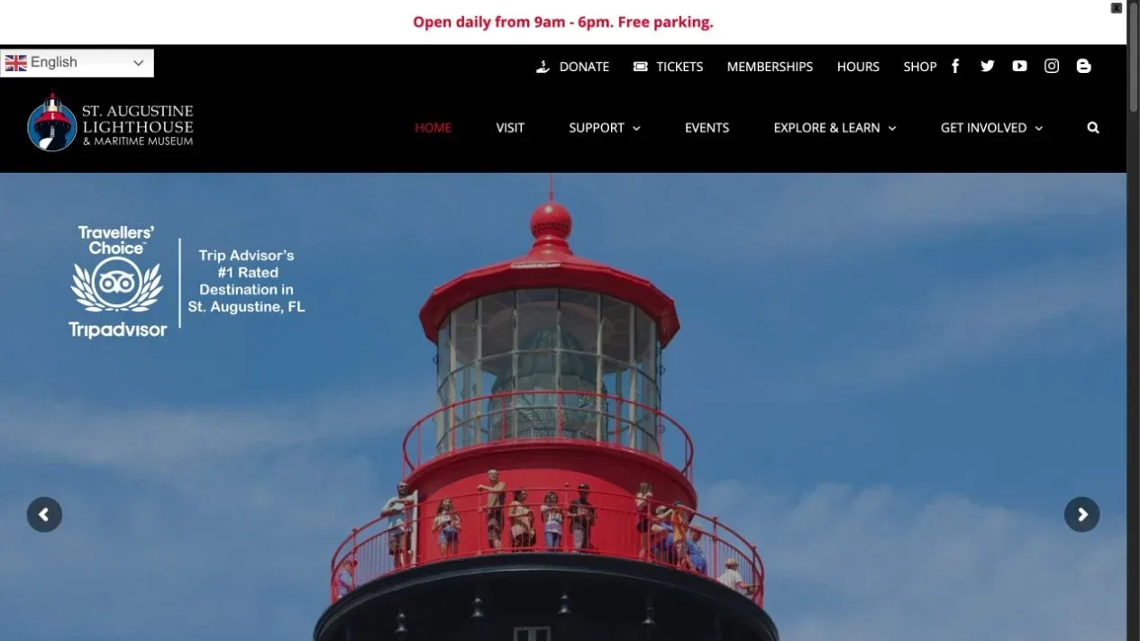Official St. Augustine Lighthouse &amp; Maritime Museum website.