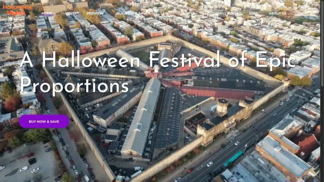 Official Eastern State site with an aerial view of the prison.