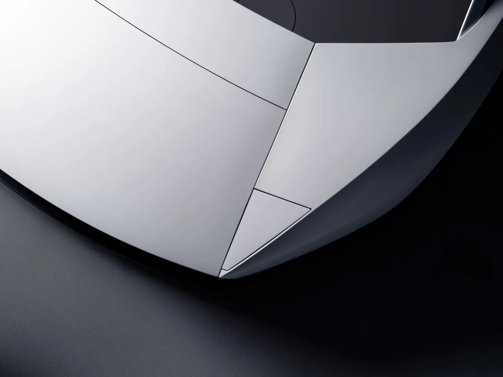 Close-up of the pointed front bodywork and panel lines.