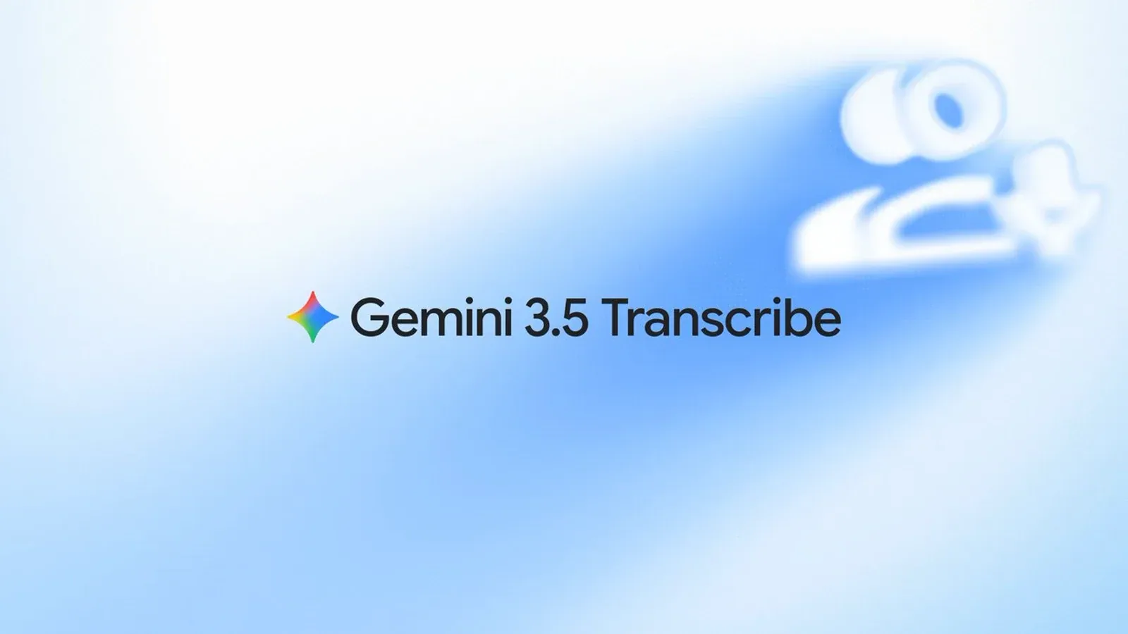 Official Google launch artwork for Gemini 3.5 Transcribe.