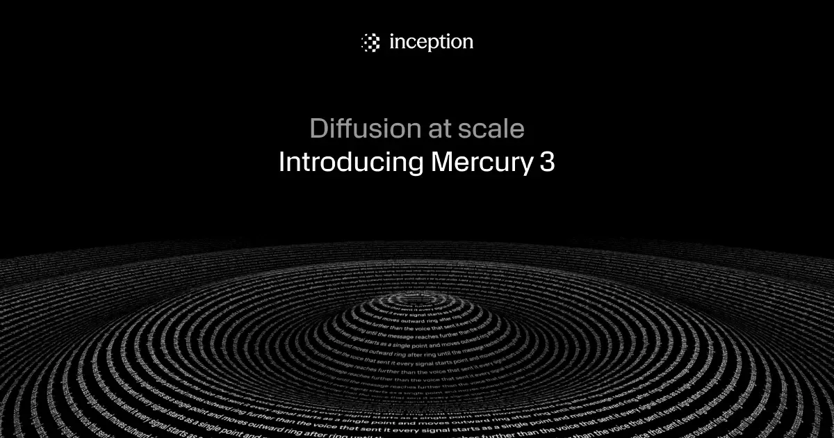 Inception’s official Mercury 3 announcement artwork