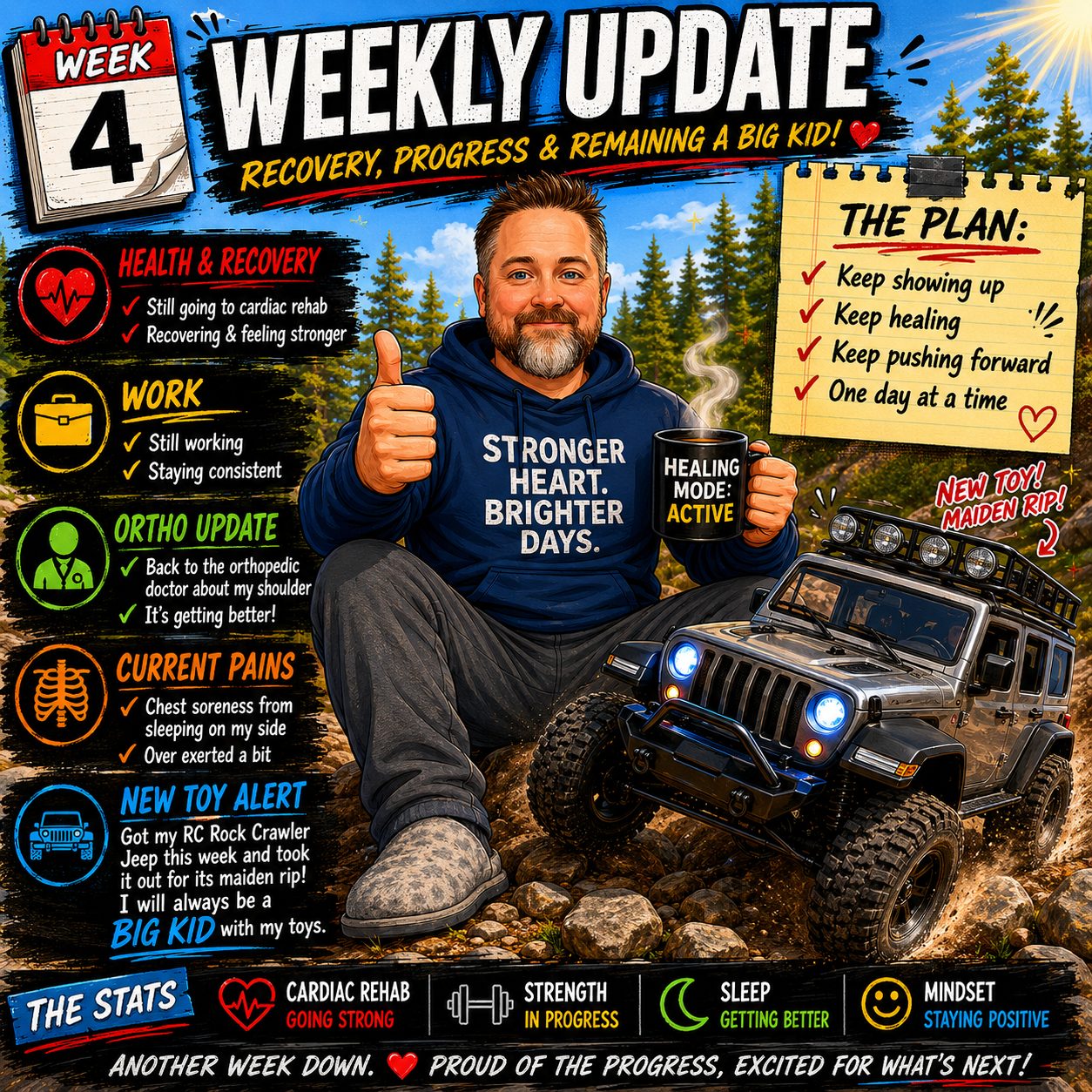 Weekly Recovery Update: Still Healing, Still Working, Still a Big Kid preview image