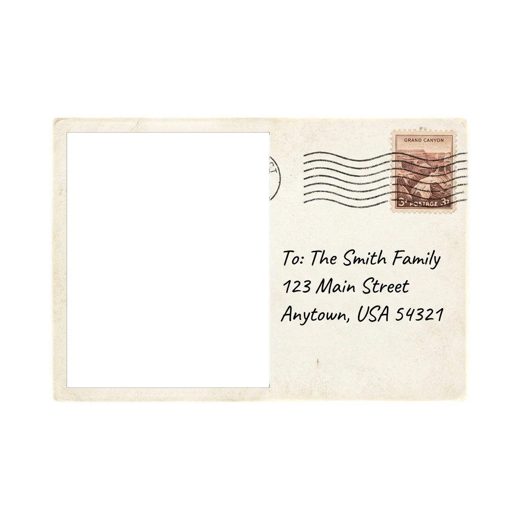 Postcard frame preview