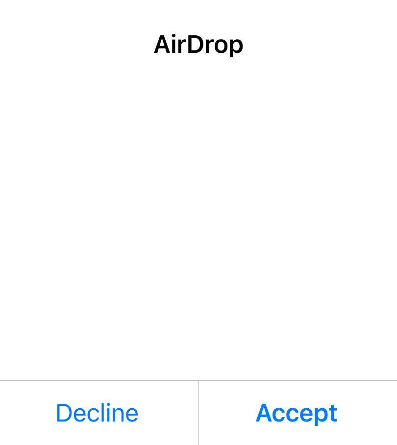 AirDrop frame preview