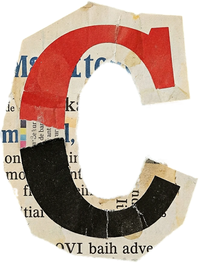 Magazine Letter C sticker preview