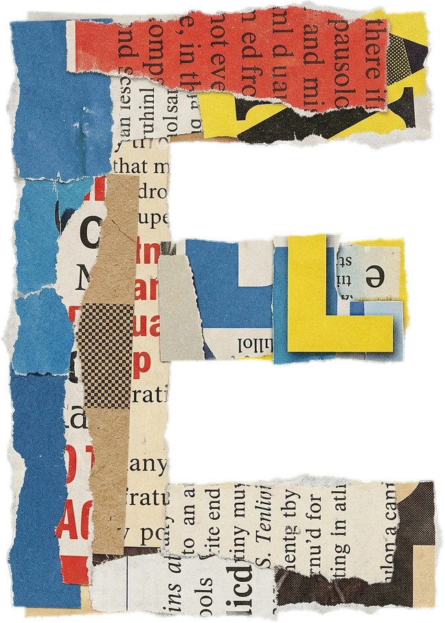 Magazine Letter E sticker preview