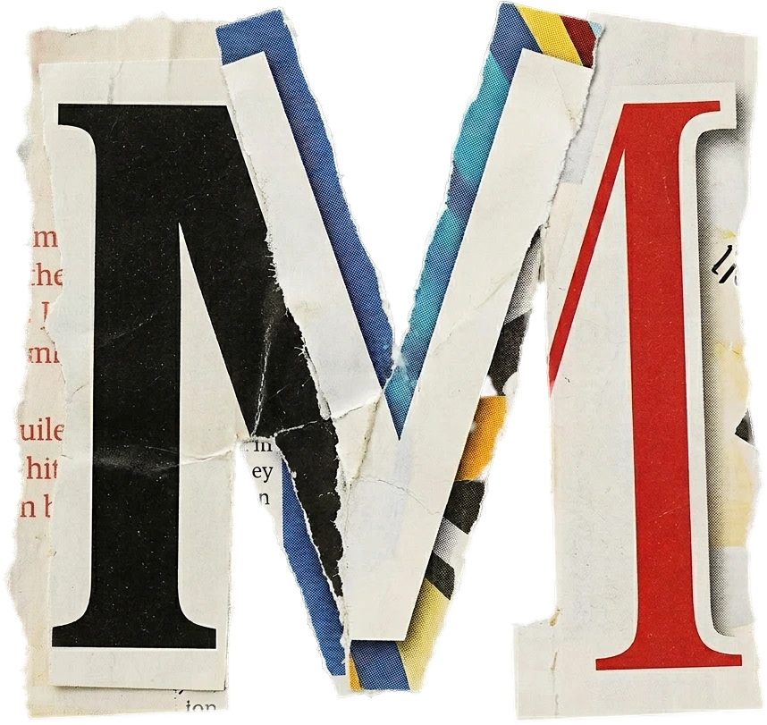Magazine Letter M sticker preview