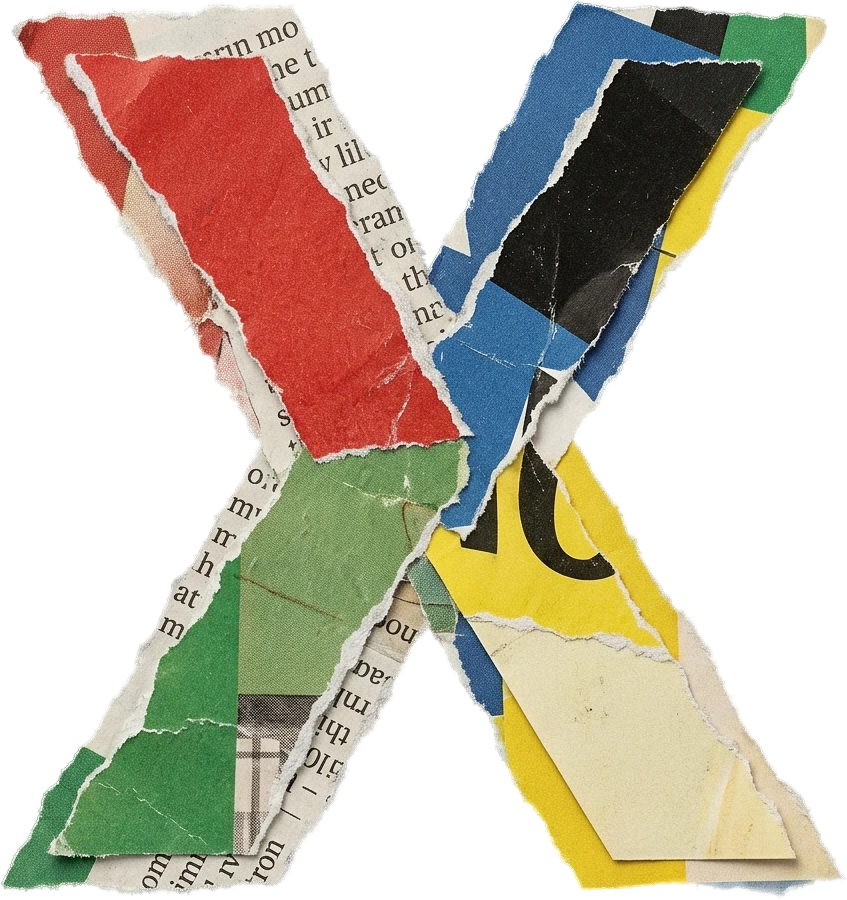 Magazine Letter X sticker preview