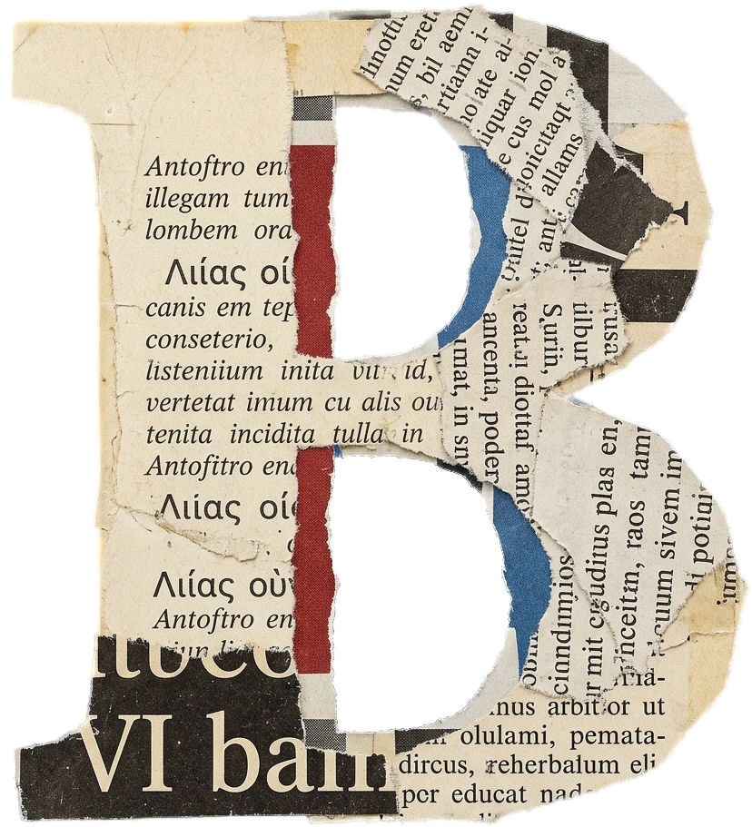 Magazine Letter B sticker preview
