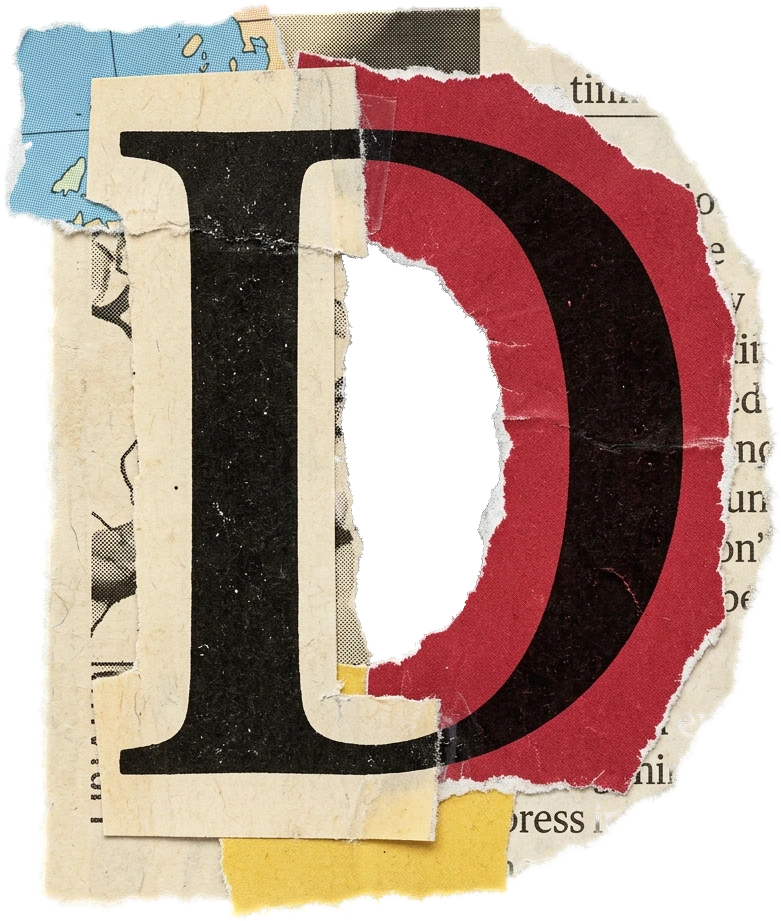 Magazine Letter D sticker preview