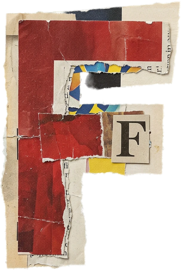 Magazine Letter F sticker preview