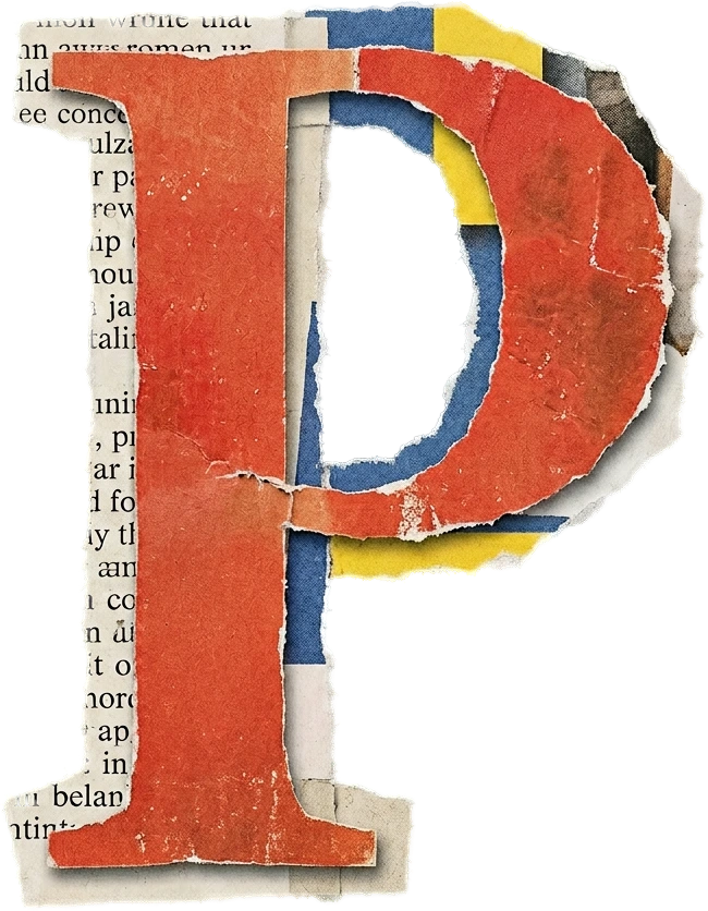 Magazine Letter P sticker preview