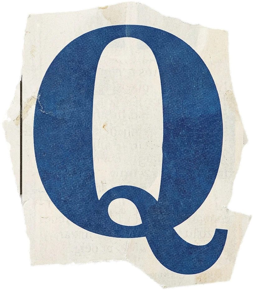 Magazine Letter Q sticker preview