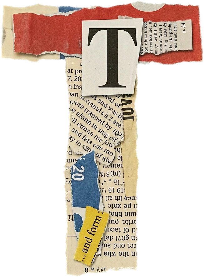 Magazine Letter T sticker preview