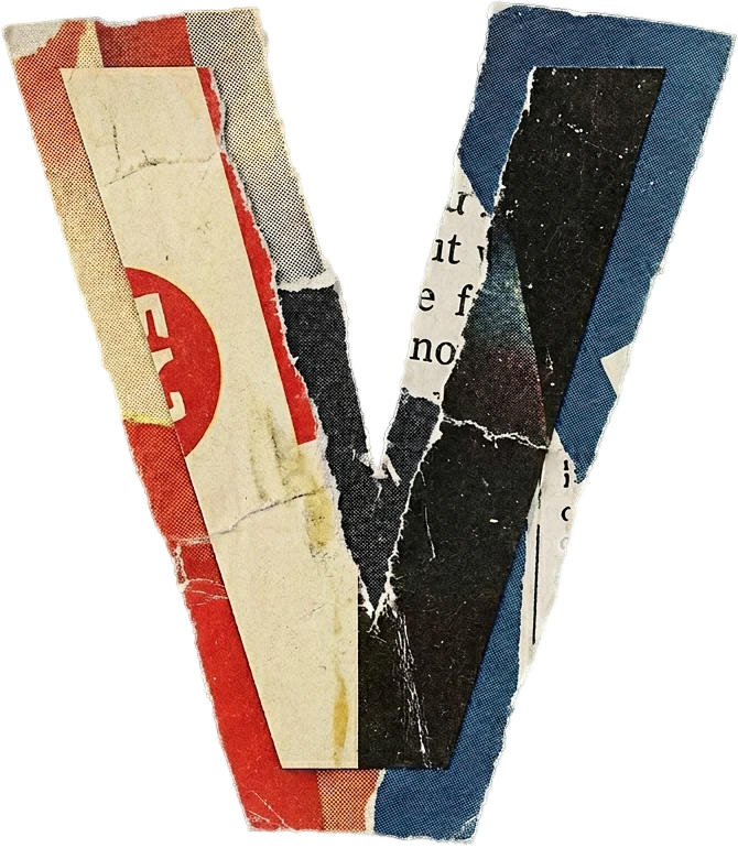 Magazine Letter V sticker preview
