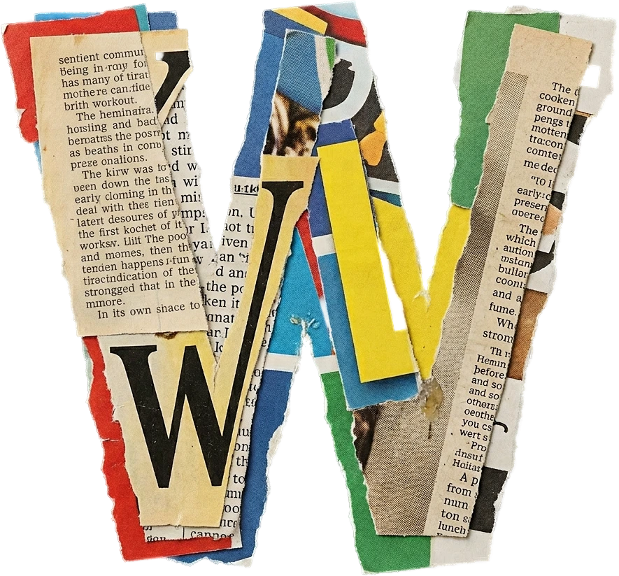 Magazine Letter W sticker preview