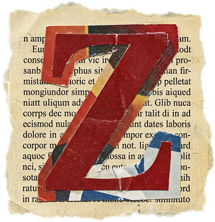 Magazine Letter Z sticker preview