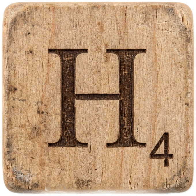 Wooden Tile H sticker preview