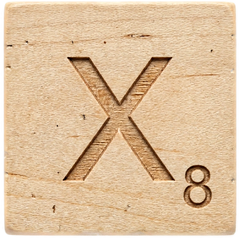 Wooden Tile X sticker preview